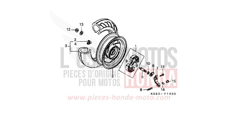 HINTERRAD von CB1300 Super Bold'or ABS TITANIUM METALLIC (YR183) von 1998